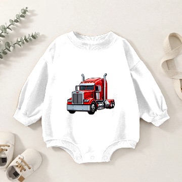 Discover Red clean Peterbilt Baby Romper Sweatshirts