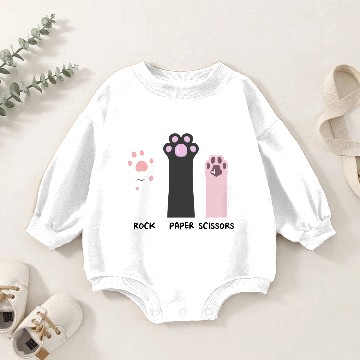 Discover Rock Paper Scissors Baby Romper Sweatshirts