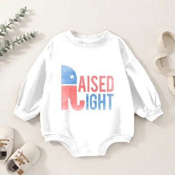 Discover Raised Right Republican Baby Romper Sweatshirts