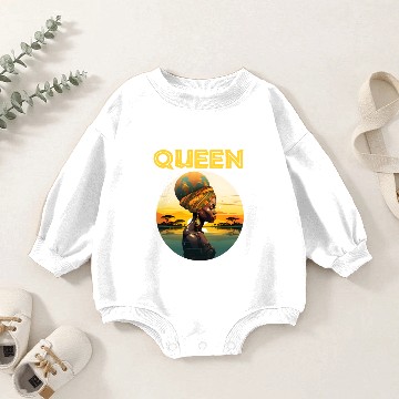 Discover Afrocentric Queen Gift Baby Romper Sweatshirts.
