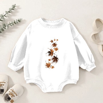 Discover Maple Leaves In The Wind Baby Romper Sweatshirts