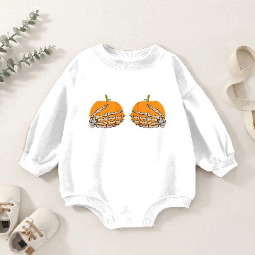 Discover Skeleton Pumpkins Boobies Baby Romper Sweatshirts