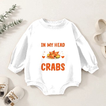 Discover Funny Crab Rangoon Baby Romper Sweatshirts