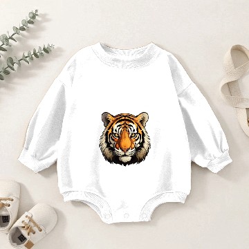 Discover Easy Tiger Face Baby Romper Sweatshirts