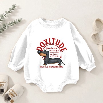 Discover Dachshund Doxitude Baby Romper Sweatshirts