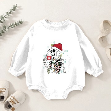 Discover christmas skeleton coffee Baby Romper Sweatshirts