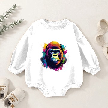 Discover Gorilla headphone Baby Romper Sweatshirts