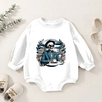 Discover Preppy skeleton Baby Romper Sweatshirts