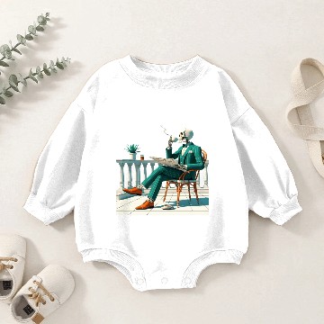 Discover Preppy skeleton Baby Romper Sweatshirts