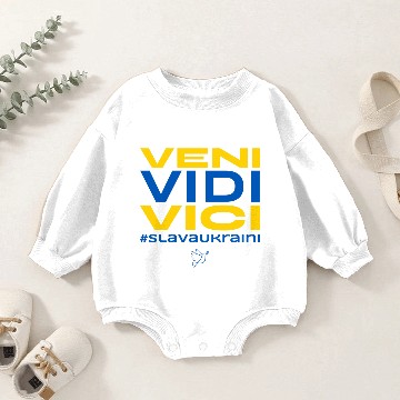 Discover Veni Vidi Vici Slava Ukraini Baby Romper Sweatshirts