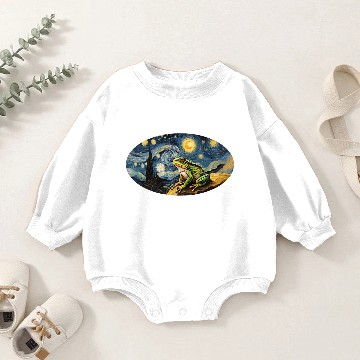 Discover cute pet frog painting Baby Romper Sweatshirts