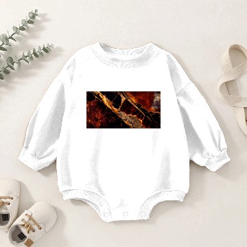 Discover Copper Black Gold Red Granite Pattern Baby Romper Sweatshirts