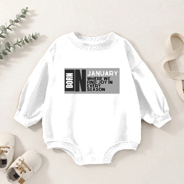Discover Joyful January Baby Romper Sweatshirts