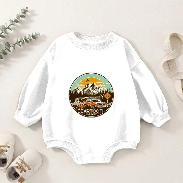 Discover Beartooth Highway US 212 Baby Romper Sweatshirts
