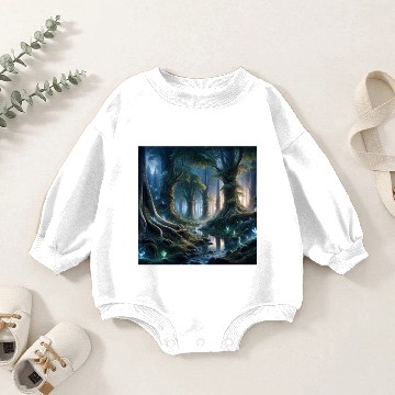 Discover Twilight Magic: Enchanted Forest Baby Romper Sweatshirts