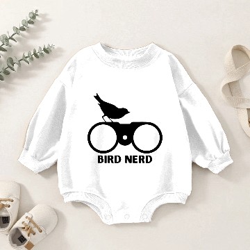 Discover Bird Nerd Baby Romper Sweatshirts