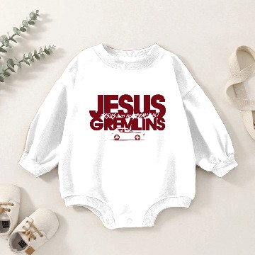 Discover Jesus Loves the Gremlins! Baby Romper Sweatshirts