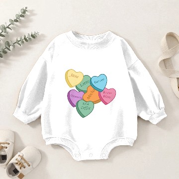 Discover coffee lover candy hearts Baby Romper Sweatshirts