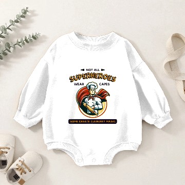 Discover Culinary Superhero Chef Design Baby Romper Sweatshirts