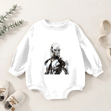 Discover Intricate Futuristic Robot Printables Baby Romper Sweatshirts