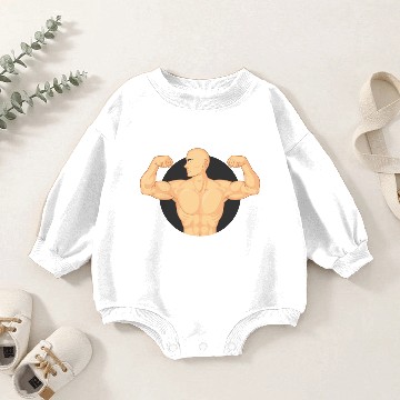 Discover Bodybuilder Flexing Muscles Baby Romper Sweatshirts