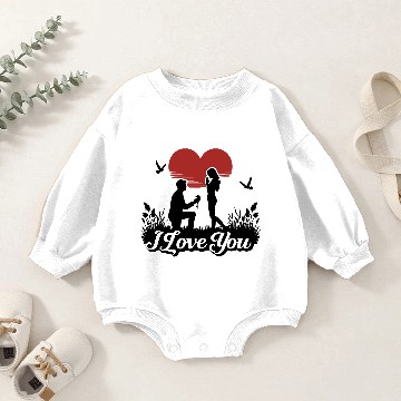Discover Love in Every Stitch: Valentine's Day Baby Romper Sweatshirts