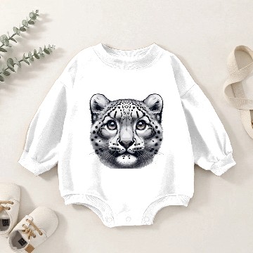 Discover Snow Leopard Leopard White Leopard Baby Romper Sweatshirts