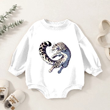 Discover Snow Leopard Leopard White Leopard Baby Romper Sweatshirts