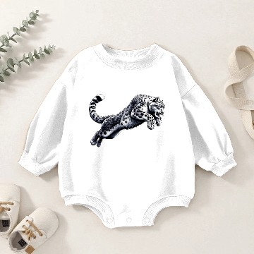 Discover Snow Leopard Leopard White Leopard Baby Romper Sweatshirts