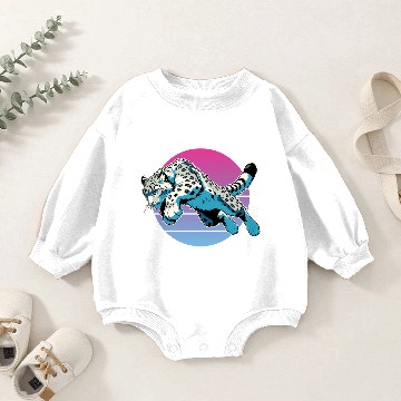 Discover Snow Leopard Leopard White Leopard Baby Romper Sweatshirts