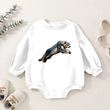 Discover Snow Leopard Leopard White Leopard Baby Romper Sweatshirts
