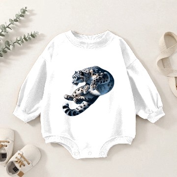 Discover Snow Leopard Leopard White Leopard Baby Romper Sweatshirts