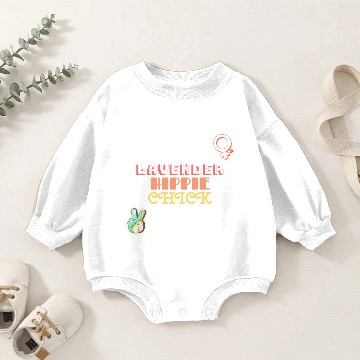 Discover Aromatherapy Lavender Hippie Chick Baby Romper Sweatshirts