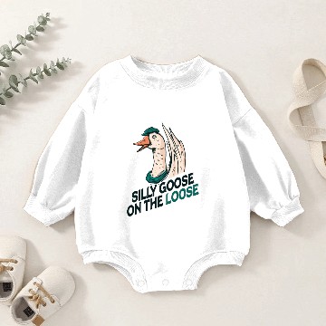Discover Silly Goose On The Loose Baby Romper Sweatshirts