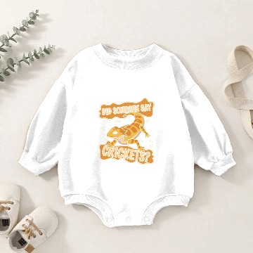 Discover Did Someone Say Crickets Pogona Pet Lizard Baby Romper Sweatshirts