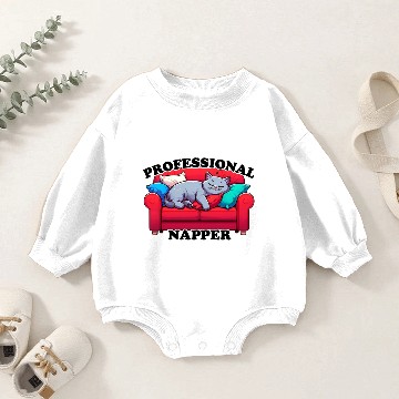 Discover Cat Nap Expert Couch Baby Romper Sweatshirts