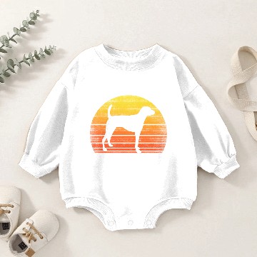 Discover American Foxhound Distressed Retro Sunset Baby Romper Sweatshirts