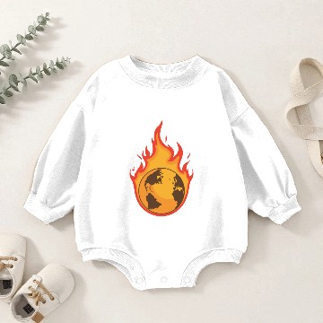 Discover Burning Desolated Earth Baby Romper Sweatshirts