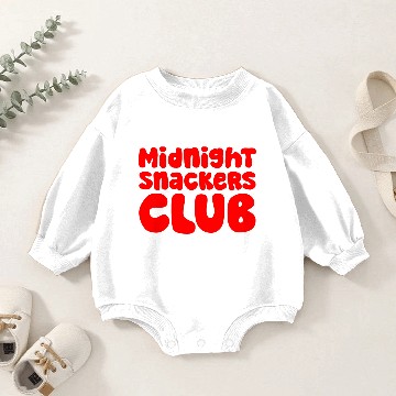 Discover Midnight Snackers Club Baby Romper Sweatshirts