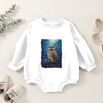 Discover Owl Starry Night Baby Romper Sweatshirts