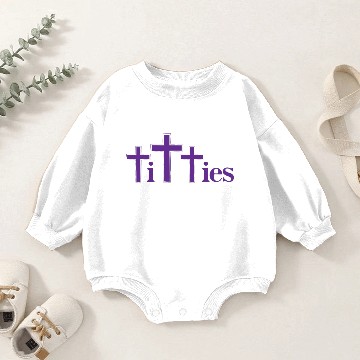 Discover Funny Titties Crosses Baby Romper Sweatshirts