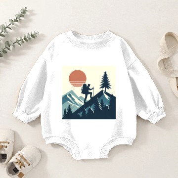 Discover Pathfinder: Nature's Untrodden Paths Baby Romper Sweatshirts