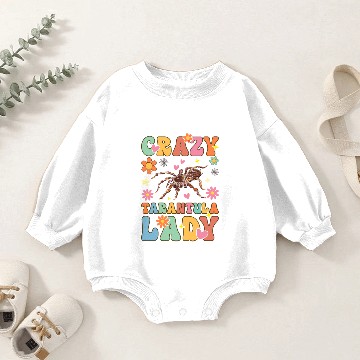 Discover Groovy Female Tarantula Lover Spider Baby Romper Sweatshirts