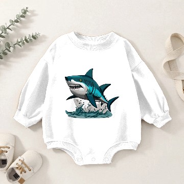 Discover shark Baby Romper Sweatshirts