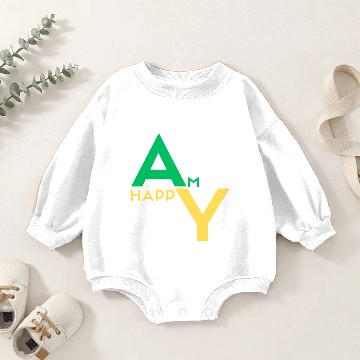 Discover Am happy Baby Romper Sweatshirts