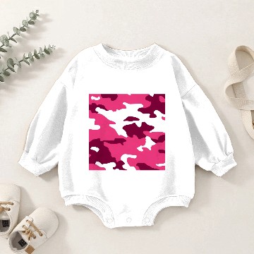 Discover Pink Army Camo Pattern Baby Romper Sweatshirts