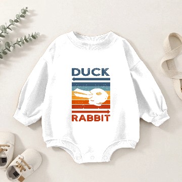Discover Wittgensteins Rabbit Duck Illusion Baby Romper Sweatshirts
