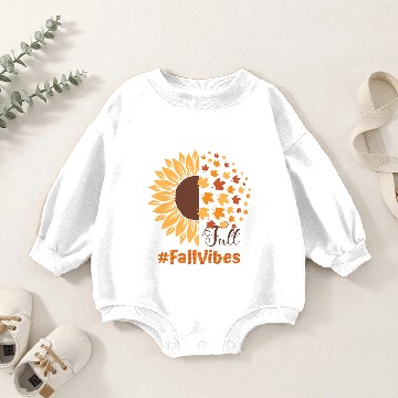 Discover Fall Vibes Baby Romper Sweatshirts