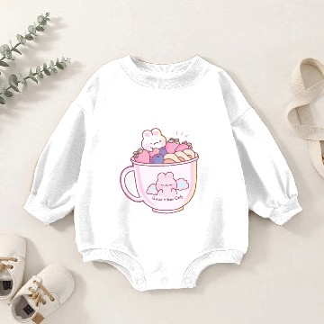 Discover Bunny cereal bowl Baby Romper Sweatshirts
