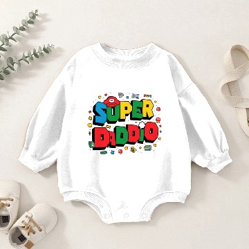Discover Super Daddio Baby Romper Sweatshirts